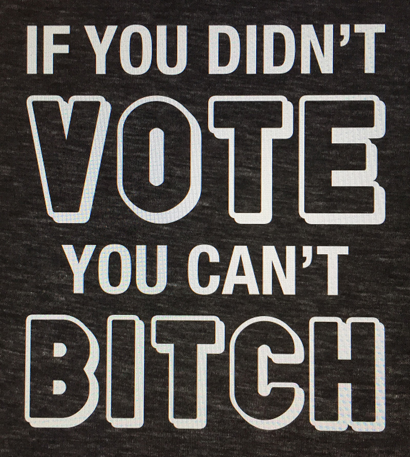 If You Didn't Vote, You Can't Bitch T-Shirt